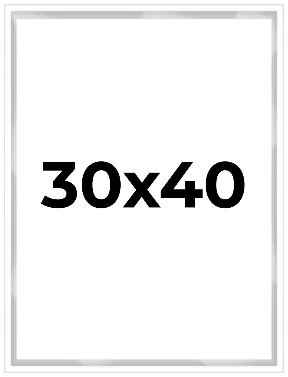 30x40 Shadow Box 3/4" Depth White Picture Frame - UV Acrylic, Backing, Hanging Hardware